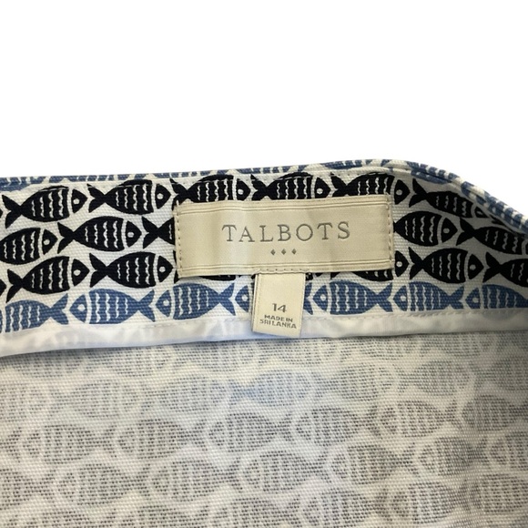 Talbots Black and White Geometric Pencil Skirt - Picture 5 of 6